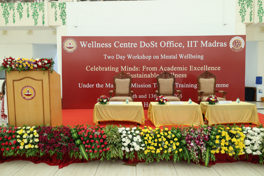 Wellness Centre DoSt Office, IIT Madras - Two Day Workshop on Mental Wellbeing